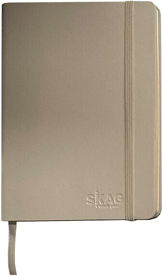 Skag Carnet 64 Foi A6 Cu dungi cu Elastic și Suport pentru Stilou (Culori diverse)