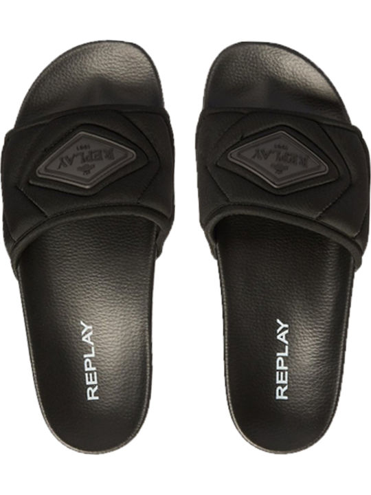 Men's Black Slides