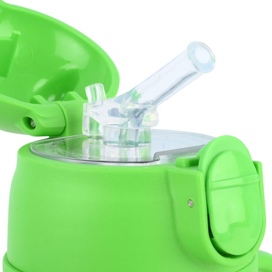 Estia Bubble Bottle Save The Aegean Неръждаема стомана Детска Бутилка За Вода Футбол Термос с Изскачаща Капачка Non Spill Jungle Kick 300ml