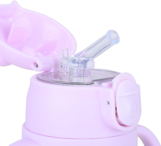 Estia Bubble Bottle Save The Aegean Kids Water Bottle Thermos Stainless Steel with Pop-Up Cap Non Spill Fairy Tales 300ml