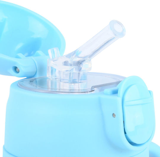 Estia Bubble Bottle Save The Aegean Kids Water Bottle Thermos Stainless Steel with Pop-Up Cap Non Spill Ocean Play 300ml