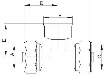 Pex Tee Fitting Screw 16x3/4x16 Gz