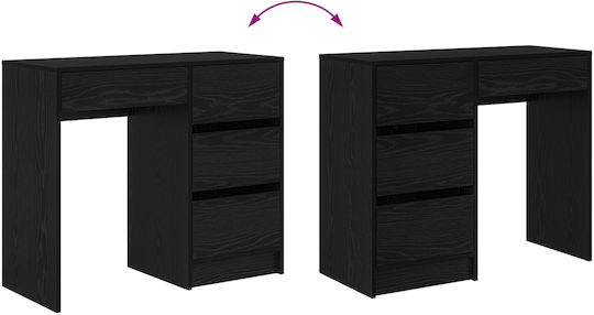 Writing Desk Black Oak Black Oak Particle Board Laminate 90x37.5x75 cm