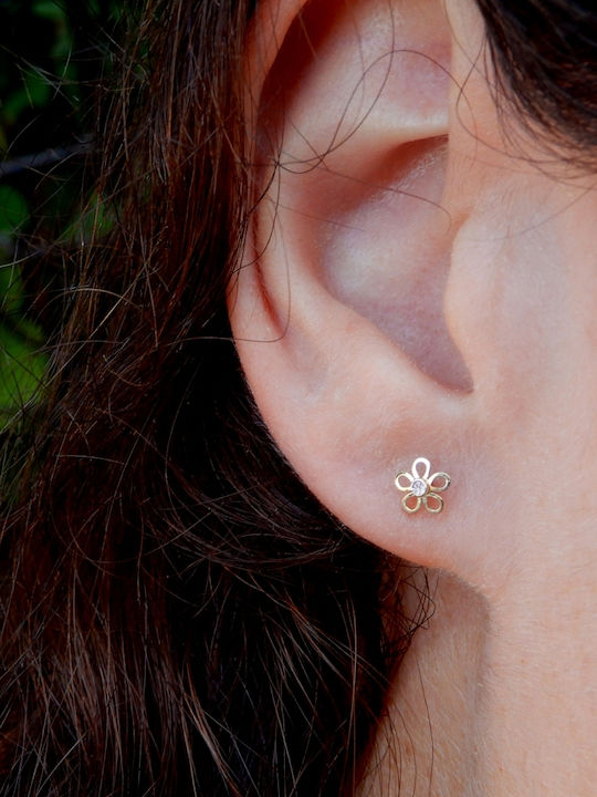 Polytimo Earrings made of Gold 14K with Stones