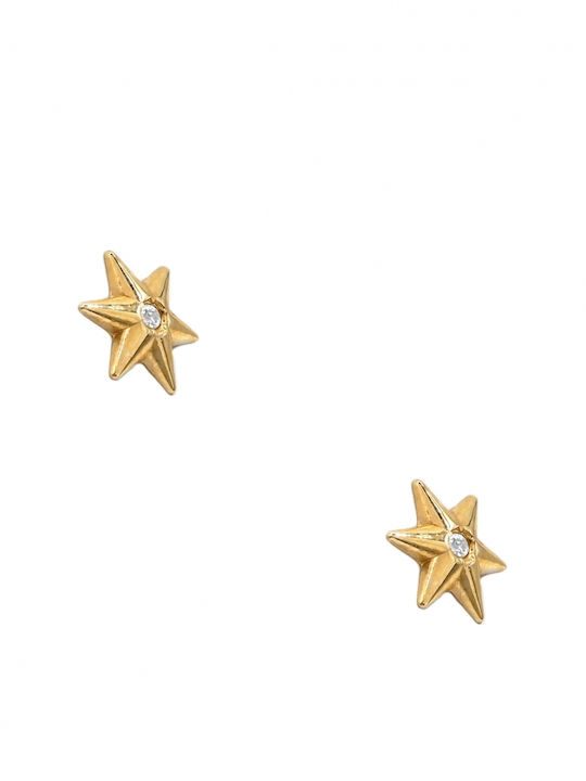 Polytimo Earrings made of Gold 14K with Stones
