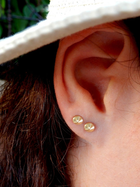 Polytimo Earrings made of Gold 9K with Diamond