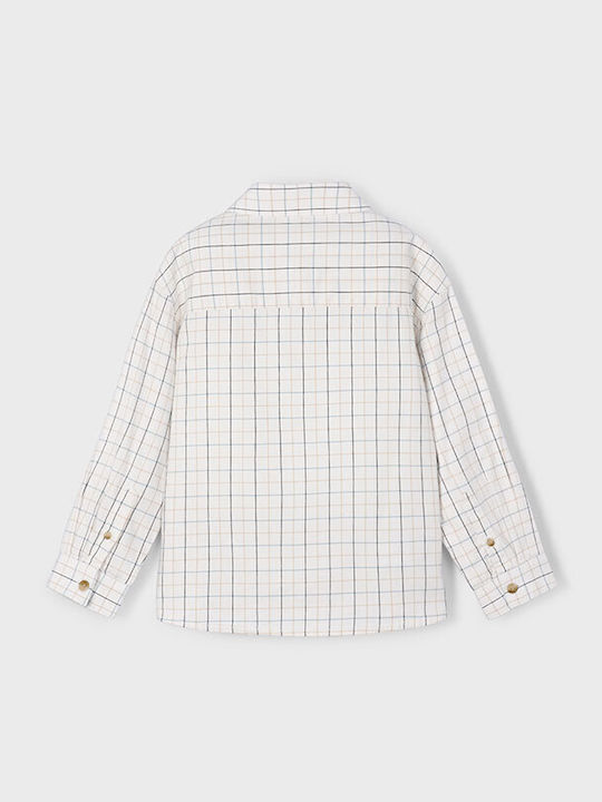 Kids Checked Shirt Long Sleeve Blue