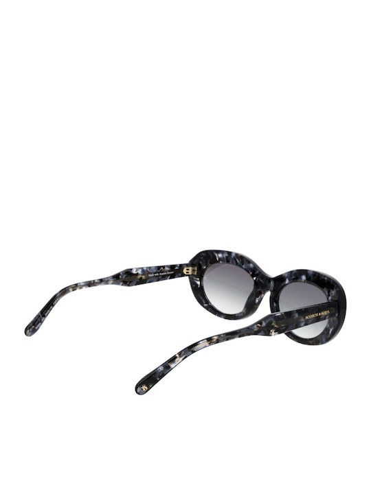 Scotch & Soda Women's Sunglasses with Brown Tartaruga Plastic Frame and Gray Gradient Lens SS7034-010