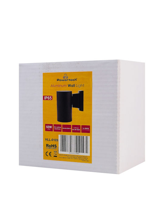 Powertech Επιτοίχιο Εξωτερικό Φωτιστικό GU10 IP65 6.5x6.5x12εκ.