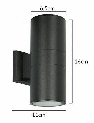 Powertech Wall-Mounted Outdoor Light GU10 IP65 6.5x6.5x16εκ.