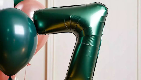 Luftballon Folie Jumbo Zahl 7 Grün 86cm