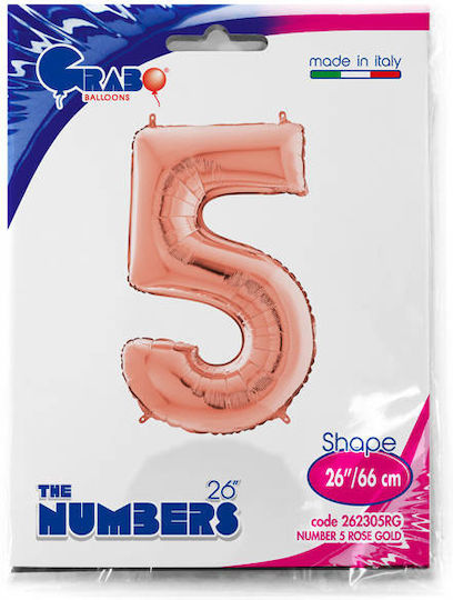 Ballons Zahlen Roségold 66 cm 26" 5