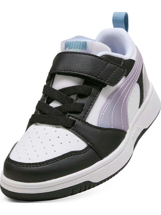 Rebound V6 Kids Sneakers with Hoop & Loop Closure Lilac