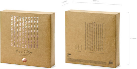 Dekorativer Vorhang Roségold Blumen Folie 100x210cm