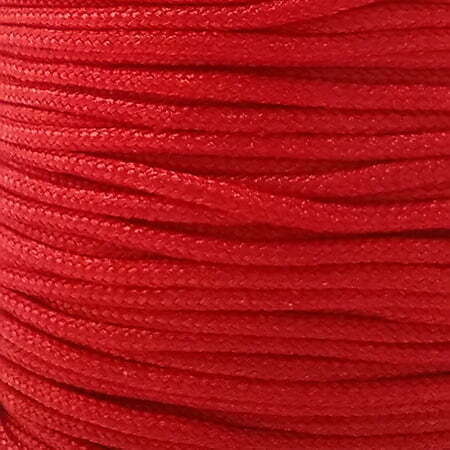 Schnürsenkel Synthese Gewebtes Makrame Rot 1mm 50m 13-07