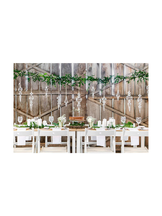 PartyDeco Декоративна Свещ Бял 1бр