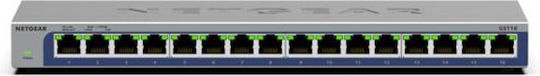 NetGear GS116-300EUS Unmanaged L2 Switch με 16 Θύρες Gigabit (1Gbps) Ethernet