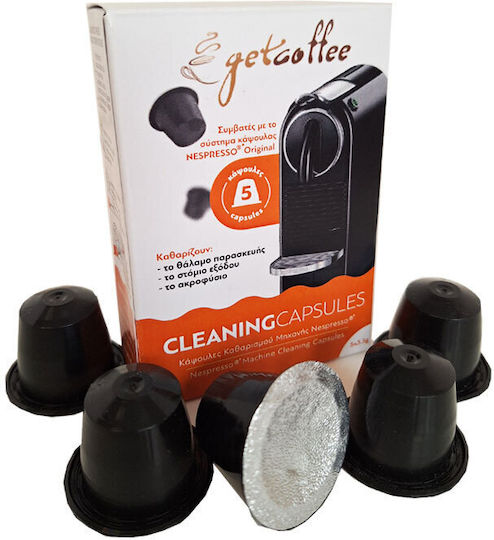 Nespresso Machine Cleaning Kit 5 Caps Getcoffee 1x Cafffenu Descaler 200ml