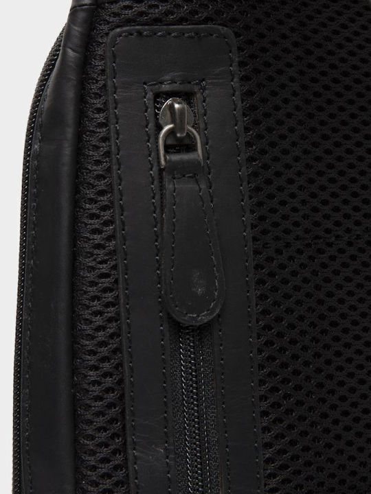 Piele Geantă pentru bărbați De umăr / tip crossbody Neagră 1018235