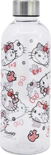 Stor Bottle Kids Water Bottle Hello Kitty Plastic with Screw Cap Non Spill 850ml (Various Designs/Colours)