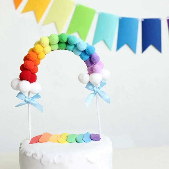 Cake Land Топър Балон Арка Гирлянд Смесени Цветове Дъга
