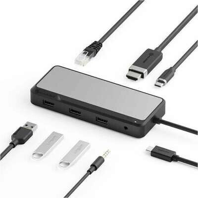 Alogic Fusion USB-C Docking Station με HDMI 4K PD Ethernet Μαύρο