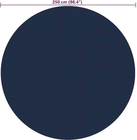 vidaXL Solar Rectangular Pool Cover Pool Cover Black/Blue 250 cm made of Polyethylene 250x250cm 1pcs
