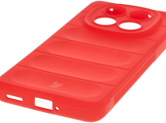 Bizon Back Cover Σιλικόνης / Tempered Glass 2mm Κόκκινο (Redmi Note 14 Pro+)