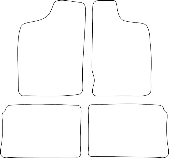 Комплект Килими От Велюр Съвпадащи С Nissan Navara Ii 1997-2005 Сини Ръбове