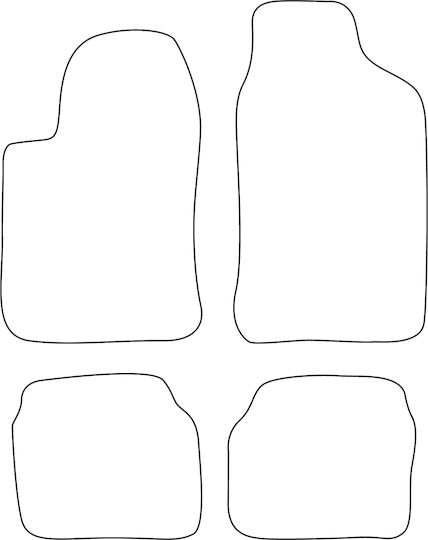Set Velour Mats Matching Peugeot 605 1989-1999 Black Edging