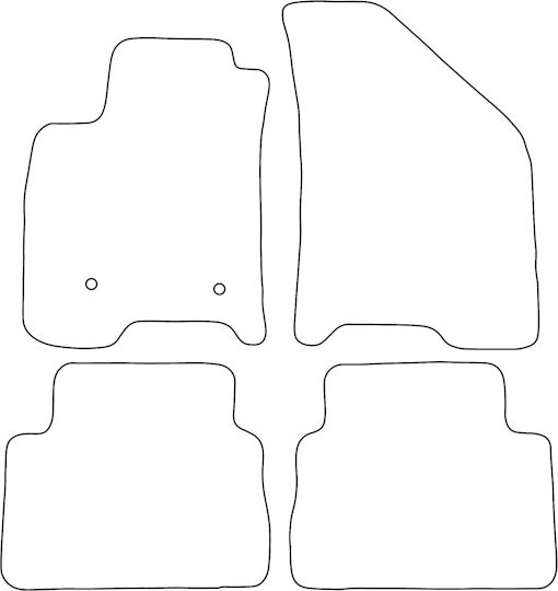 Veloursmatten Passend Für Chevrolet Aveo I 2003-2007 Blaue Kante
