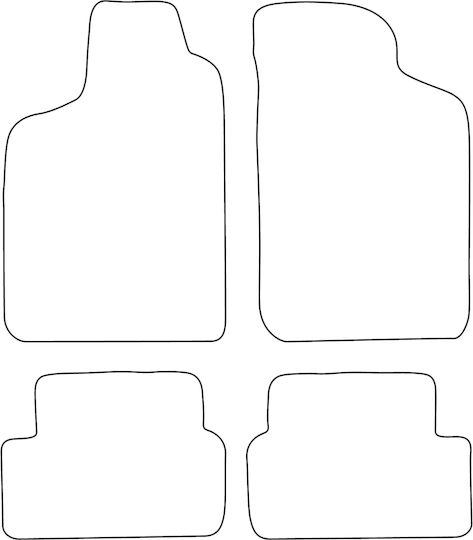 Set Velour Mats Matching Renault Laguna I Facelift 1998-2001 Black Edging