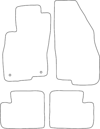 Set Velour Mats Matching Fiat Linea 2007-2015 Blue Edging
