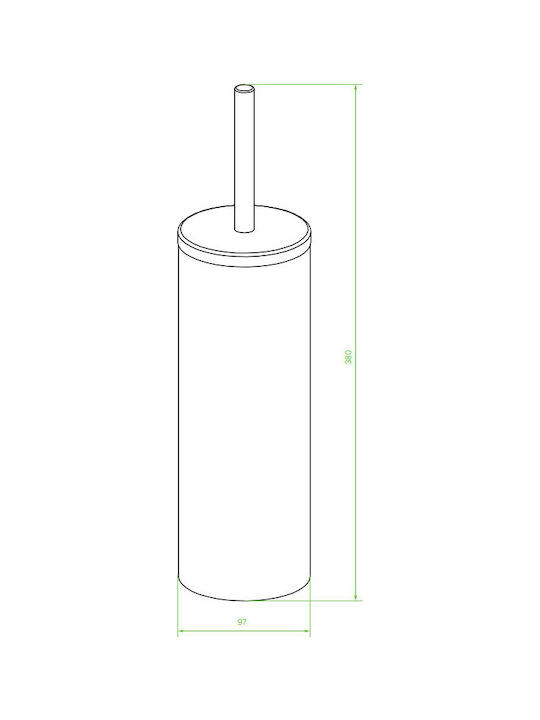 Laveo Inox Πιγκάλ Μπάνιου Γκρι