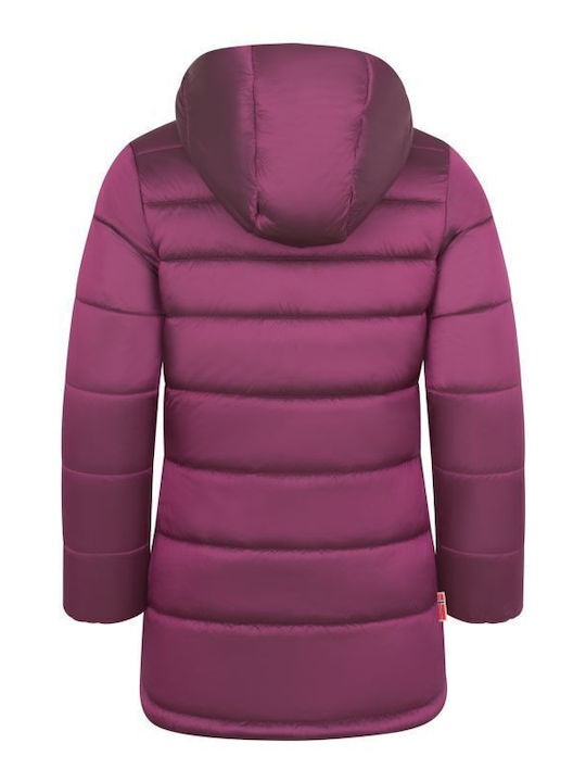 Wasserdicht Kinder Steppjacke Winddicht mit Kapuze Lila