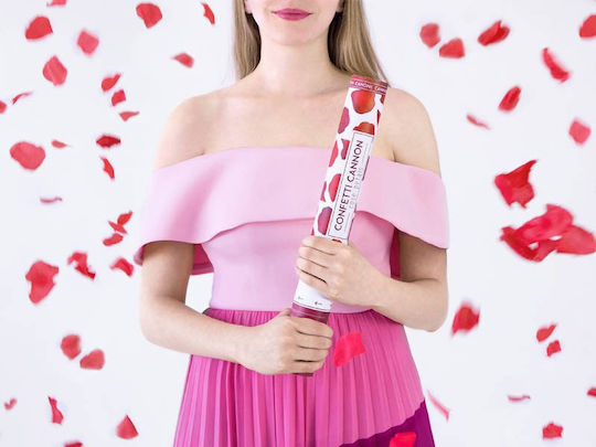 Rose Petals Confetti Cannon Red
