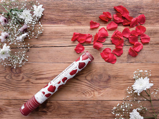 Rose Petals Confetti Cannon Red