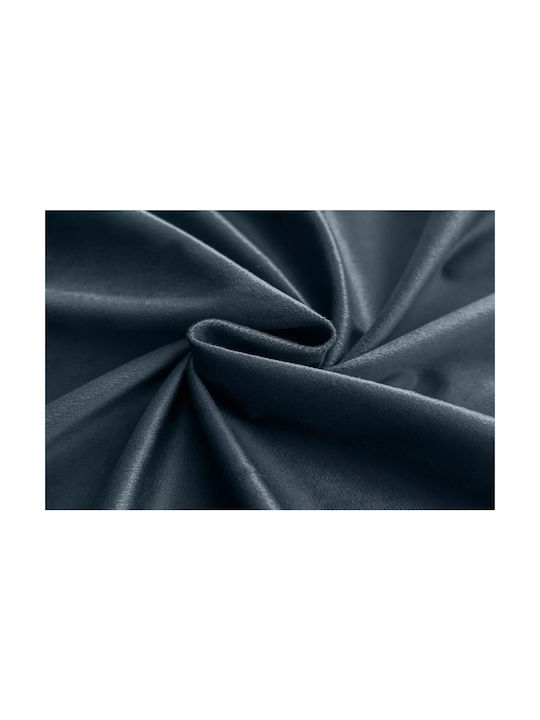 Cotton Market Curtain Blackout with Grommet Blue 140x250cm