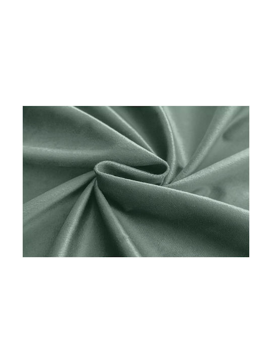 Cotton Market Κουρτίνα Συσκότισης με Τρουκς Πράσινη 140x250εκ.