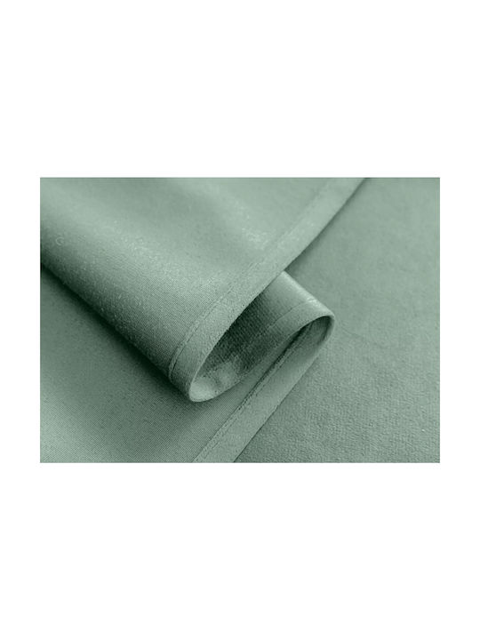 Cotton Market Κουρτίνα Συσκότισης με Τρουκς Πράσινη 140x250εκ.