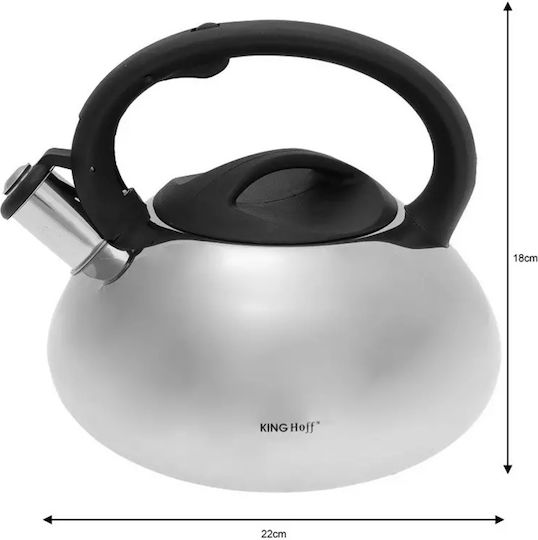 KING Hoff Kettle Stainless Steel Silver 3000ml