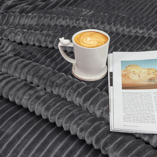 Cotton Market Одеяло Флийс Единично 170x210см. Сив