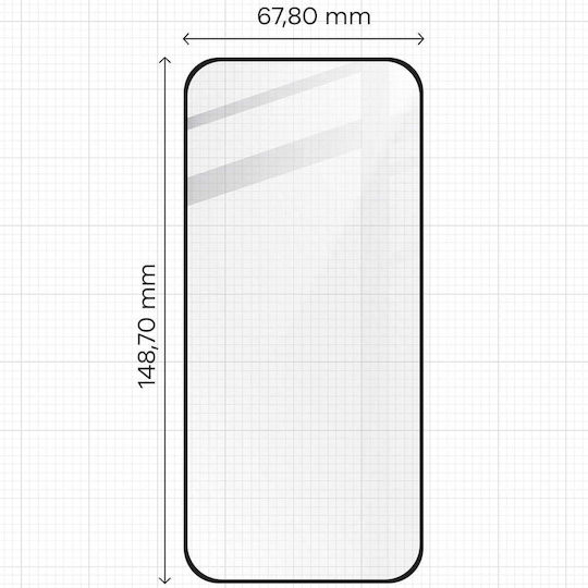Bizon Glass Edge 2 Tempered Glass Google Pixel 9 9 Pro Black Frame