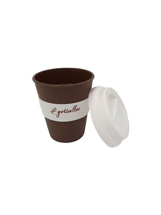 Getcoffee Glas Kaffee/Freddo / Weißwein / Wasser aus Glas in Braun Farbe 350ml