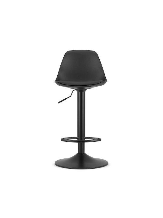 Stool Bar with Adjustable Height Black 2pcs 43x37x38cm