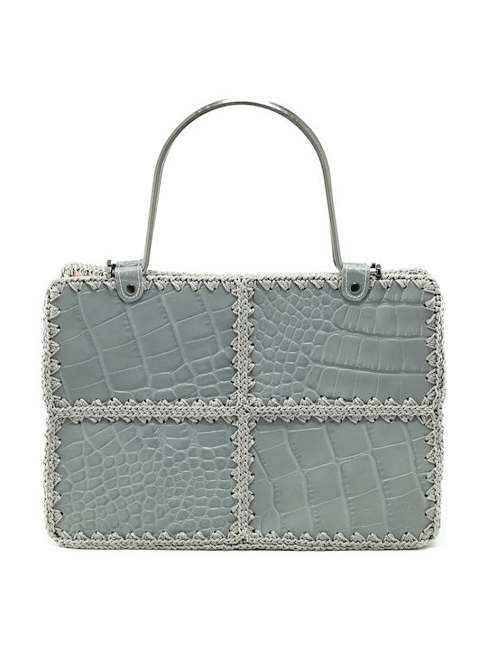 Leather Women's Bag Shoulder Gray