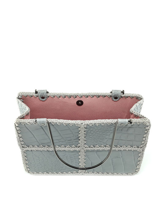 Leather Women's Bag Shoulder Gray