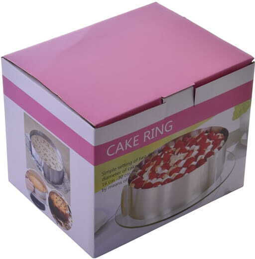 Rant Cake Inel Înălțime 20cm Reglabil 16-30cm Scară Inel Înalt Pentru Tort