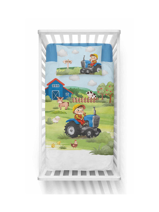 Detexpol Baby Bettbezug Set mit Kissenbezug Blue 100x135cm.