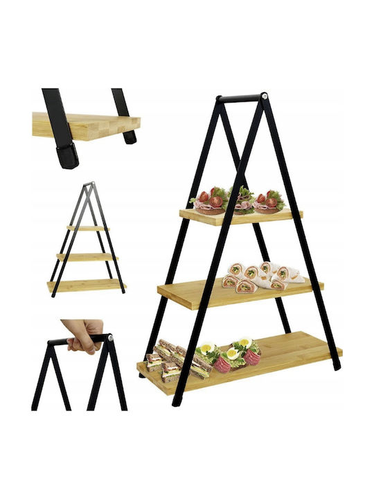 Excellent Houseware Ξύλινη Εταζέρα 3 Ορόφων Καφέ Π38xΜ15xΥ53cm Excellent Houseware Ξύλινη Εταζέρα 3 Ορόφων Καφέ Π38xΜ15xΥ53cm